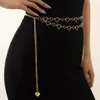 Belts Double Layered Hollow Out Love Heart Waist Chain Trendy Bikini Body Chains Dress Long Female