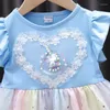 Girl Dresses Summer Children Princess Dress Birthday Party Girls Baby Clothes Flying Sleeve Bridesmaid Flower Prom