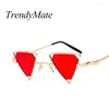 Occhiali da sole Trendymato Styles Punk vintage Women Triangle Fashion Men Grow Out Lenti Red Lens O occhiali da sole per Uv400 5256T8638819