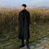 Men's Trench Coats Brand Autumn Korean Fashion Overcoat for Male Long Windbreaker Streetwear Men Coat Outer Wear Clothing 220913
