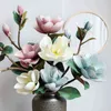 Faux Floral Greenery Artificial Flower Yulan Magnolia Big Size 96Cm Eva Fake Plant Bouquet For Home Wedding Hotel Table Window Decoration Accessories J220906