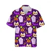 Мужские повседневные рубашки Jumeast 3d Halloween Festival Festival Clothing Мужская рубашка костюми