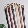 Vintage Bamboo Pattern Metal Pin Buckle Waist Belt Cowhide Waistband Women 2022 Luxury Genuine Leather Casual Jean Belt Ceinture