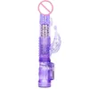 Beauty Items Rabbit Vibrator Realistic Dildo Penis Clitoris Stimulate Massager Transparent Rotating Bead Female sexy Toy For Women