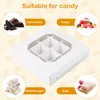 Emballage cadeau 20pcs Party Cupcake Boxes Vide White Pick Mix Sweet Boxes Inserts Clear Window and Divider for Chocolate Sweet Assortiment 220913