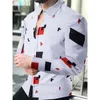 Men's Casual Shirts Fashion Luxury Social Men Turn-down Collar Buttoned Shirt Flower Print Long Sleeve Tops Mens Clothes Prom Cardigan