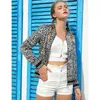 Women's Jackets Women's Spring And Autumn Winter Long Sleeve Short Jacket Baseball Dress Zipper Decorative Leopard Print European