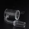 Smoking Nails Clear Quartz Banger Beveled Edge 25mm OD with Glass Cap Ruby Pearls Set for Glass Water Pipes Bongs Dab Rigs