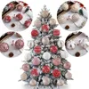 Christmas Decorations 1Pc 8CM Glitter Tree Ornaments Xmas Hanging Pendants Navidad Year 220912