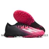 Presentväska Mens Soccer Football Boots Shoes Soccer Cleats Green Pink Orange Black Mens Läder Bekväm fotled inomhus Turf X Speedportal.1 TF Botas de Futbol US6.5-11.5