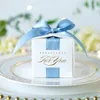 Cadeau Wrap Haut de gamme Faveurs de mariage Boîte-cadeau Boîtes de bonbons pour le baptême Baby Shower Anniversaire Fournitures de fête d'anniversaire Titulaires d'emballage avec ruban 220913