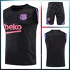 Conjuntos de futebol / Fatos de treino designer 22-23 coletes pretos Barcelona camisas roupas de treinamento de futebol adulto