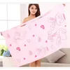 Towel Microfiber Magic Wearable Bath Towels Cartoon Love Print Suspender Skirt For Adult Girl Women Quick Dry