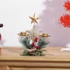 Décorations de Noël Style fer forgé Lanterne Bougeoir Table à manger Décoration de la maison Ornements Artisanat en métal Pendentif Cadeaux de Noël