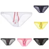 Cuecas masculinas sexy mid rise briefs pênis bainha capa biquíni roupa interior secagem rápida respirável confortável tangas macias L-2XL