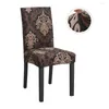 Chair Covers 1/2Pcs Black Printed Cover Removable Dining Room Washable Stretch Seat For Living El