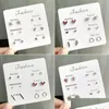 Stud 6 Pairs Pack Set Mixed Stud Earrings For Women Crystal Ear Studs Fashion Simated Pearl Jewelry Star Heart Shape Drop De Mjfashion Dhohm