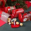 Geschenkwikkel Kerstdoos Kerstman Candy Craft Iron Storage Organizer Tin Mailbox Kerstmis ornamenten Papierbenodigdheden