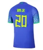 22/23 Brasil VINI JR. Camisa de Futebol 2022 brasil CASEMIRO NEYMAR J R Seleção Nacional G.JESUS P.COUTINHO Camisa Away L.PAQUETA T.SILVA PELE MARCELO Uniforme de futebol