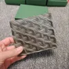 فرنسا نمط عملة عملة الرجال الرجال نساء الجلود محفظة Houndstooth الكمبورات قصيرة المحفظة مفتاح Mini Wallet1 مع حقيبة الغبار مربع