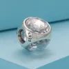 100% Plata de Ley 925 Gota radiante transparente con piedra de circonia cúbica facetada Se adapta a las pulseras europeas Pandora Jewelry Charm