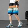 Herren-Shorts, lässig, koreanischer Stil, Laufen, Sport, für Sommer, Strand, Board, elastische Taille, bedruckt, schnell trocknende Kleidung