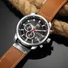 Relojes de pulsera CURREN Brand Watch Hombres Relojes deportivos de cuero Mens Army Military Cuarzo Reloj de pulsera Cronógrafo Reloj masculino Relogio masculino 220912