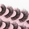 False Eyelashes 10Pairs/Pack Faux Mink Eye Lashes Natural Long Eyelash Extension Make Up Tools Fake Lash Kit