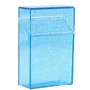 Ganska transparent färgglada plastportabla tobakscigarettfodral Lagring Flip Cover Box Innovativ Protective Shell Smoking FY5573 C0913