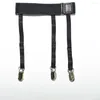 Suspenders 2 Pcs Men Shirt Stays Belt With Non-slip Locking Clips Keep Tucked Leg Thigh Suspender Garters Strap LL