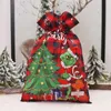 Noel Süslemeleri Drawstring Hediye Çantaları Her türlü ambalaj partisi malzemeleri için çeşitlilik