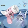 Gun Toys 23 fori Angel Bubble Gun Rocket Bubbles Machine Gun Shape Automatic Blower con Bubble Liquid Toys for Kids Childrens Day Gift 220913