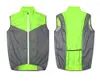 Vêtements de moto WOSAWE Veste réfléchissante haute visibilité sans manches Running Safety Jersey Gilet respirant Marche de nuit Manteau d'équitation