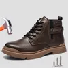 Botas Segurança masculino Cap de toe de aço Antismash Anti -funura High Top Work Antiscalding Upper Winter Shoes 220913