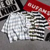 Mens t Shirts Fashion Stripe Shirt Men Cotton Summer Streetwear Tshirts Male Oversized Tee Casual T-shirts Tops Man Big Size 5xl