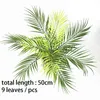 Faux Floral Greenery Künstliche Pflanze Bambus Palme 50 cm Real Touch Kunststoff Gefälschte Blume Für Hochzeit Dekoration Hause Garn Weihnachten party Dekor J220906