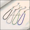 Tennis Fashion Cubic Zirconia Tennis Bracelet Bangle Adjustable Rhinestones Charm For Women Bridal Wedding Jewelry Drop Carshop2006 Dh2Ze