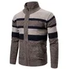 Mens Sweaters Autumn Cardigan Clothes for Men Jackets Coats Winter Sweater Striped Knitted Slim Fit Coat 220912