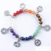 Beaded Strands 7 Chakra Perles Strands Bracelet Guérison Nce Perles D'énergie Prière Pierre Naturelle Yoga Bracelets Charme Pour Wom Mjfashion Dhzdv