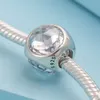 100% argento sterling 925 trasparente gocciolina radiante con pietra di zirconia cubica sfaccettata adatta ai braccialetti europei con ciondoli gioielli Pandora