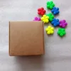 Gift Wrap 100pcs DIY Kraft Paper Box Gift Boxes For Wedding Favors Birthday Candy Cookies Christmas Jewelry package boxes Party Supplies 220913