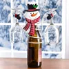 クリスマスワインボトルガラスホルダーボトルラックデスクトップオーガナイザーカウンタートップホールドワインボトルとデスクトップの家の装飾用の2杯
