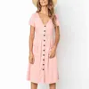 Sleep Lounge & Maternity Dresses Women Sleeveless Pink Bu J220823