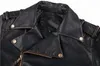 Abrigos de trinchera para hombres Chaqueta de cuero para hombre de invierno Hombres Moda Motocicleta PU Chaqueta de cuero Bolsillos con cremallera fresca Abrigos de cuero Tamaño de la UE 220913