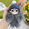 Keychains Pompom Big Eye Baby Key Chain Cute Fluffy Plush Doll Nyckelringar Kvinnor Girl Bags Keyrings Cars Key Ring Gift Charming Decoration T220909