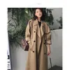 Kvinnors trenchrockar Kvinnors 2022 SALE Spring Autumn Coat Lapel Female Windbreaker Long Sleeve Lady Trend Casual Jacket ZS-7246