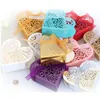 Emballage cadeau 50pcs amour coeur découpé au laser chariot creux faveurs cadeaux fleur bonbons boîtes de dragées avec ruban bébé douche fournitures de fête de mariage 220913