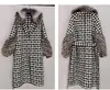 Pelliccia da donna 2022 Cappotto da donna di lusso invernale in vera lana double face Colletto e polsini genuini Cappotto pied de poule