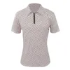 Polos Fashion Herringbone imprim￩ hommes Shirts ￠ manches courtes ￠ manches d￩contract￩es