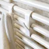 Kancalar Beyaz Kanca Isıtmalı Havlu Raf Radyatör Braketi Banyo Kıyafetleri Askı Yumuşak Eşarp Tutucu